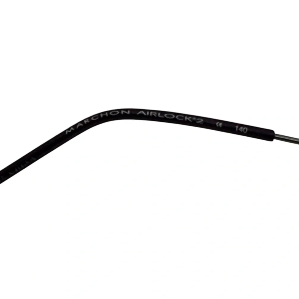 Marchon airlock 2 Sleek Silver Rimless Glasses prescription eyeglasses